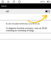Zet de wifi aan - Kuno PortaBook E-reader